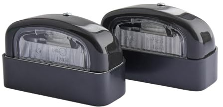 HELLA 2KA 001 386-281 Kennzeichenleuchte - Kennzeichenbeleuchtung - Anhänger - Halogen - 12V - Anbau/Schraubanschluss - ECE - Stecker: Flachstecker - rechts/links/außen/hinten