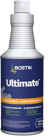 BOSTIK Ultimate 32fl/oz Adhesive Remover – Low Odor, Biodegradable, Water-Rinseable Formula for Removing Wet & Cured Urethane Adhesive from Wood & Hard Surfaces | 1 Squeeze Bottle