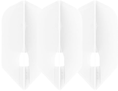 L-style L6 Slim PRO Dart Flights – Soft & Steel Tip Compatible – White – 1 Set (3 Flights)