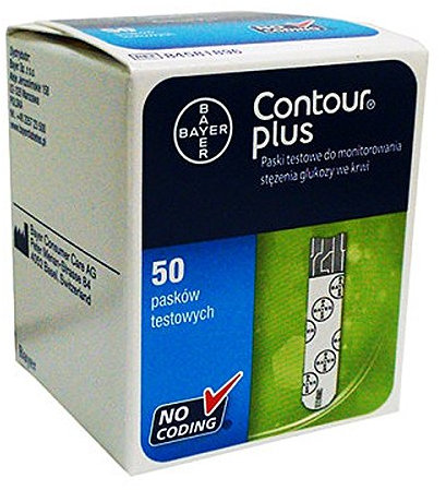 Bayer Contour PLUS Diabetic Blood Glucose Test Strips 50