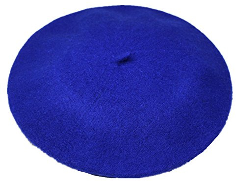 JOYHY Women's Solid Color Classic French Style Beret Beanie Hat Royal Blue
