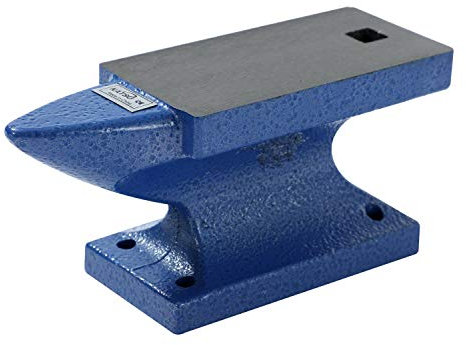 Yunque, KATSU Yunque de Herrero 3LB 1,35 KG Yunque de Hierro Fundido con Solo Cuerno para Metalistería, Taller, Fabricación de Joyas, Soldadura, Aplanar, Forjar y Formar Metal 40245003