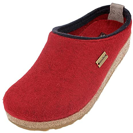 Haflinger Kris Grizzly, Women’s Open Back Slippers, Red, 8 US
