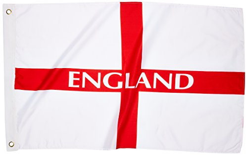 England Polyester Flag 2 x 3 Feet / 60 x 90 Centimetres - Saint George Souvenir for World Cup Football, Soccer, Rugby - 2 Brass Eyelets for Indoor or Outdoor Display