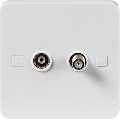 Knightsbridge Pure PU0140 Isolated Sat Tv Outlet-9mm
