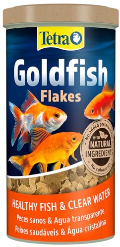 Tetra Goldfish Flakes - Alimento para todos los peces dorados y otros peces de agua fría, 1 L