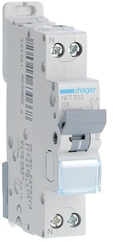 disjoncteur hager - 1 phase + neutre - 3a - 6ka - courbe c - vis / vis