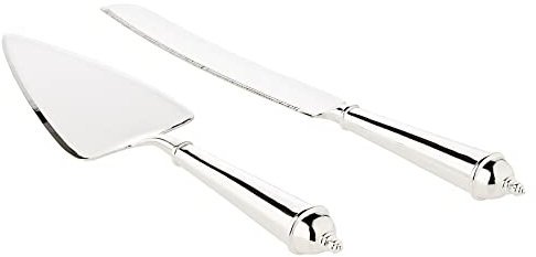 EDZARD Marit - Set server e coltello per torta, lunghezza 32 cm, argentato, antiossidazione