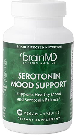BRAINMD Dr Amen Serotonin Mood Support - 120 Capsules - Supports Healthy Serotonin Balance - Gluten Free - 30 Servings
