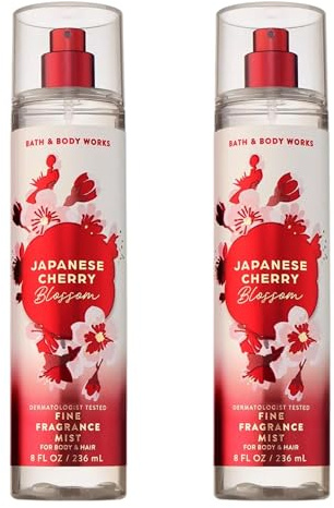 Bath & Body Works Japanese Cherry Blossom Fragrance Mist 8Oz Each (Set Of 2)