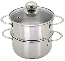 Krüger Vaporiera in acciaio INOX 16 cm, colore: Argento