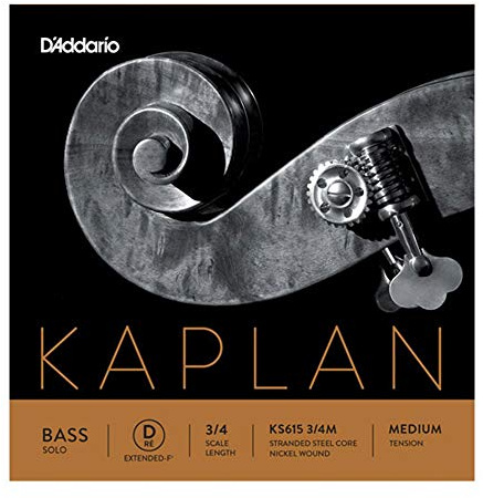 D'Addario KS615 3/4M Kaplan Solo Double Bass D-Ext String, 3/4 Scale, Medium Tension