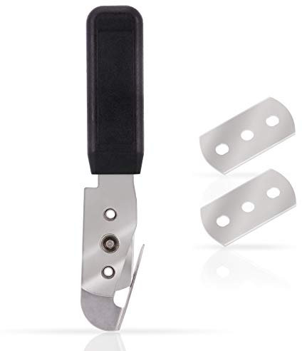 Ehdis Safety Cutter for Auto Wrap Vinyl with 2 Replaceable Blades, Stainless Steel, Car Wrap Cutting Tool, Window Tint Tool, Double Side Blade