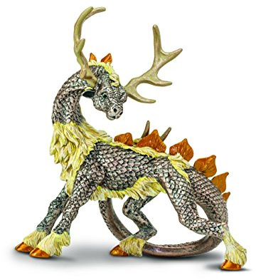Safari Ltd. Stag Dragon Figurine - Detailed 5.5 Model Figure - Mythical Toy for Boys, Girls, and Kids Ages 4+