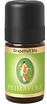 PRIMAVERA Ätherisches Öl Grapefruit bio 5 ml - Aromaöl, Duftöl, Aromatherapie - stimmungsaufhellend, aufmunternd, anregend - vegan