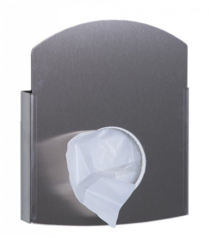 ALLCARE 13062 Dutch Bins AC HBDS EP Hygienebeutelspender für Kunststoff- und Papierhygienebeutel Weißer rostfreier Edelstahl