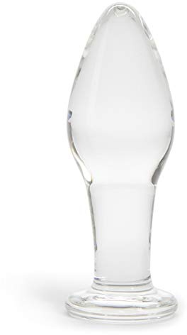 Lovehoney Pure Pleasure GlassnButt Plug Anal Toy, 4, Clear | Tapered Tip with Flared Base, Waterproof