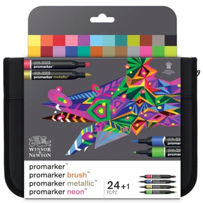 Winsor & Newton 24 Mixed Marker Astuccio