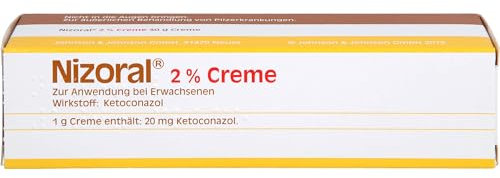 Nizoral 2 % Creme: Pilztötendes Arzneimittel zur Behandlung von Pilzerkrankungen, die durch Dermatophyten, Mikrosporien und Hefen verursacht werden. Wirkstoff Ketoconazol (2 %), 30 g