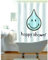 Incidence Duschvorhang Smiley - Happy Shower - blau Weiss - 180 x 180 cm - Spritzschutz mit Lizenzmotiv
