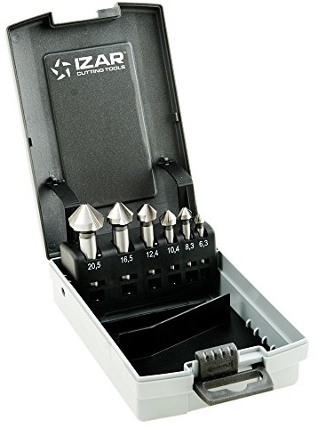 Izar 40515 Avellanador Set Mango Cilíndrico 3Z 90°, HSSE 5% Co, 2575, DIN 335 C