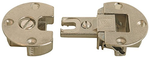 Rockler Small Hinges - Concealed Fall Flap Adjustable Hinges Perfect for Computer Desk – Plated Nickel Cabinet Hinges Soft Close - Computer Table Hinge Travels 900 to Produce Flat Surface Flush