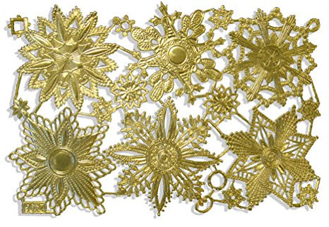 Kunze Medaillen Orden Schneestern Sortiment, Gold, aus geprägtem Papier