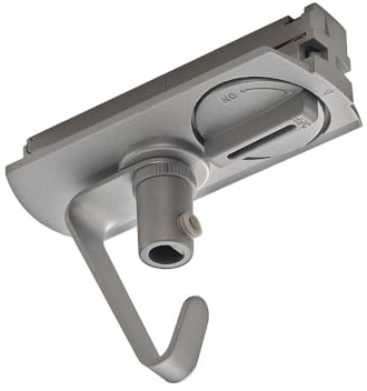 SLV Adapter für 1-Phasen Hochvoltschiene, elektrisch mit Haken, silber 143172