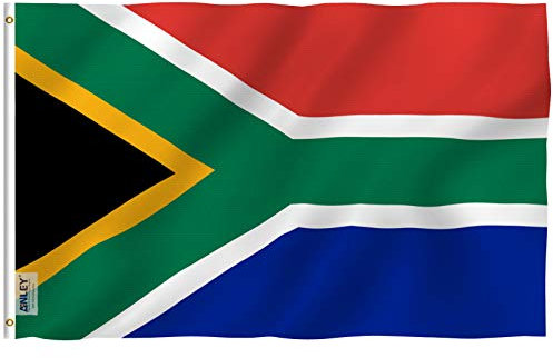 Anley Fly Breeze 3x5 Foot (90 X 150cm) South Africa Flag - Vivid Color and UV Fade Resistant - Canvas Header and Double Stitched - South African National Flags Polyester with Brass Grommets