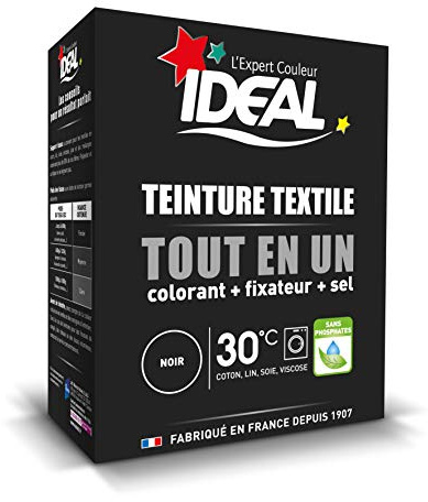 Ideal Teinture Textile Tout en un 230 g Noir