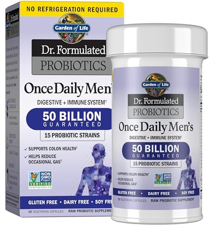 Garden of Life Dr. Formulé Once Daily Probiotiques pour Hommes 30 Gélules Végétariennes