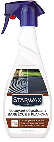 STARWAX Nettoyant dégraissant pour Plancha et Barbecue 500ML -Idéal pour dissoudre les graisses cuites et les dépôts huileux, Taille unique, Voir descriptif