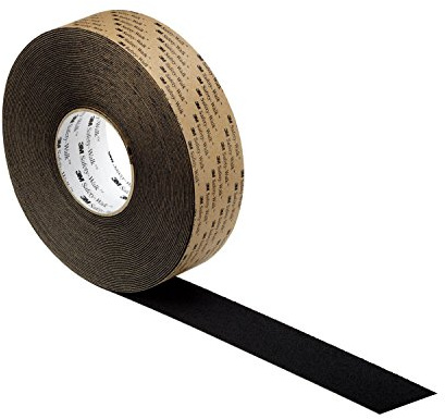 Safety-Walk 3M Alfombrilla Alta Agresividad Soporte Flexible 600 Series, Negro, 102 mm x 18.3 m