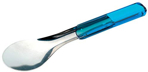 PIAZZA Spatola per Gelato - in Acciaio Inox e Plastica - 25 cm, Azzurro