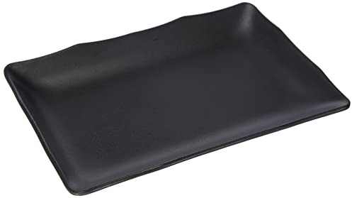 LACOR 63374 - Fuente De Melamina Rectangular 25x17x3 cm - Negro - Cocina | En melamina resistente, para servir y presentar en mesa; ideal para cocina profesional y uso diario en casa, de gran utilidad