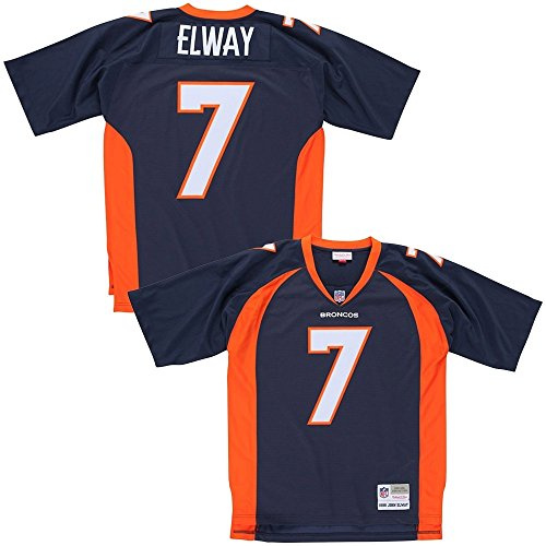Mitchell & Ness John Elway Denver Broncos Throw Back NFL Maglia Navy, blu navy