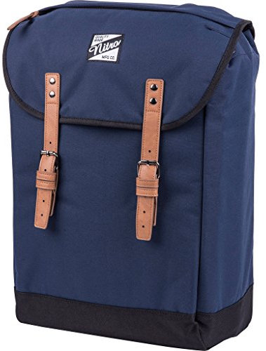 Venice Urbaner Freizeit Damen Herren Rucksack Im Retro Look Mit Gepolstertem 15'' Laptop Fach Schulrucksack Wanderrucksack Streetpack, Indigo, 28L