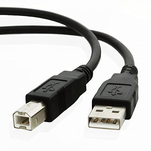 USB Cable for Printer, Scanner, External Desktop Hard Drives and Other PC / Mac Peripherals - Works with HP / Dell / Epson / Canon / Lexmark / Xerox / Samsung / Western Digital / Buffalo / Transcend / WD / Seagate / Clickfree / LaCie / Toshiba / Freecom / Iomega - USB A 2.0 Male to B Male Lead ( 1M / 3.3Ft )