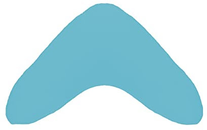 Dukal | Bumerangkissen/Lesekissen + Bezug aus hochwertigem DOPPEL-Jersey (100% Baumwolle) | Farbe: ocean-blau