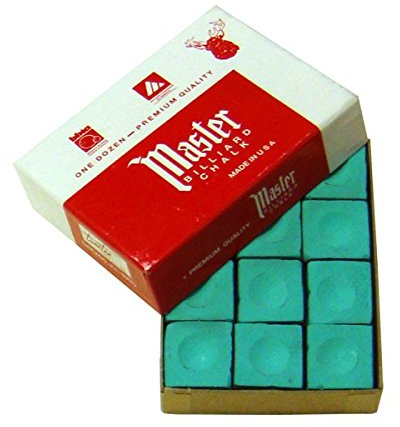 Kreide für Billard Master grün, 12 Stück pro Box