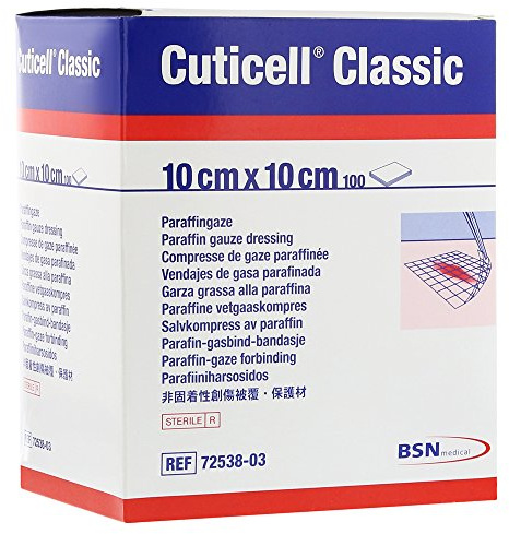 CUTICELL Classic Wundgaze 10x10cm, 100 St