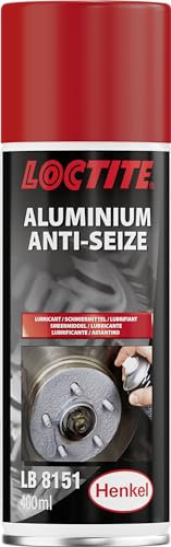 LOCTITE LB 8151, mineralölbasierter Schmierstoff verhindert Festfressen und Korrosion, Aluminium Anti-Seize Spray mit hoher Temperaturbeständigkeit, Hochleistungsprodukt, 1x400ml