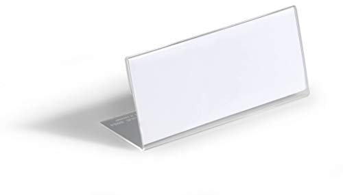 Durable Tischnamensschild L-Aufsteller (aus Acryl, 61 x 150 mm) 10 Stück, transparent, 805419
