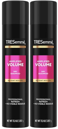 TRESemmé Dry Shampoo Spray, Volume Clean 2-Pack – Refreshes & Absorbs, Warm Petals, 7.3 Oz Ea