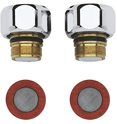Grohe 47189000 Valvole Antiriflusso, Cromato, Set di 2 Pezzi