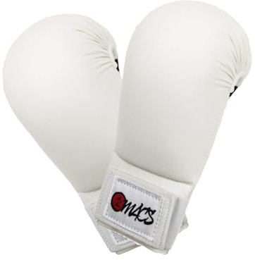 WKF Style Sparring Karate Gloves without Thumb Protection Blue Red White Martial Arts Mitts for Kids and Adults