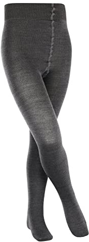 FALKE Unisex Kids Comfort Wool K Ti Warm Thick Plain Tights 1 Pair, Grey Dark 3070, 9-11.5
