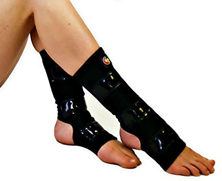 Mighty Grip Black Pole Dancing Ankle Protectors with Tack Strips for Gripping the Pole (Small)