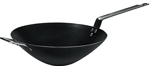 Paderno - Wok in Ferro, con Maniglia - Diametro 32 cm