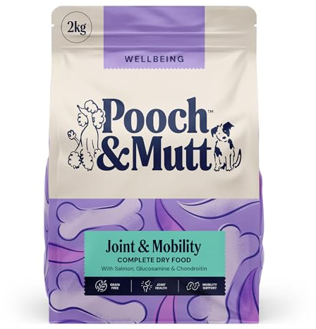 Pooch & Mutt - Gelenkpflege, Getreidefreies Alleintrockenfutter für Hunde, Lachs und Süßkartoffel, 2 kg